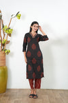 Red fern V neck co-ords set
