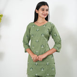 Pista green katha co-ord set