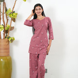 Mauve katha co-ord set