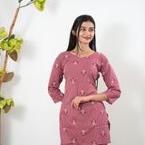 Mauve katha co-ord set