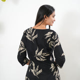 Beige fern cotton kurta