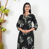 Green fern cotton kurta
