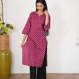Berry cotton kurti