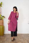 Berry cotton kurti