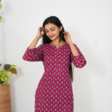 Berry cotton kurti