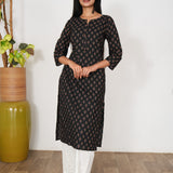 Black diamond butta cotton kurti