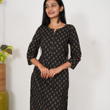 Black diamond butta cotton kurti