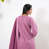Lilac mul cotton suit set