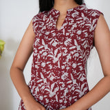 Garnet cotton co-ords set(attached sleeves)