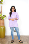 Lavender pintex short kurti