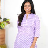 Lavender pintex short kurti