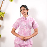 Baby pink pure cotton night suit