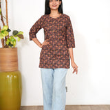 Cocoa cotton short kurti