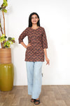 Cocoa cotton short kurti
