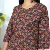 Cocoa cotton short kurti