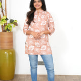 Caramel pintex short kurti