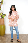 Caramel pintex short kurti