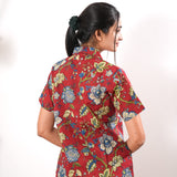 Crimson pure cotton night suit