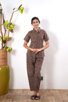 Striped pure cotton night suit