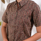 Striped pure cotton night suit