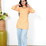 Sandalwood cotton short kurti