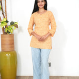 Sandalwood cotton short kurti
