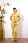 Mustard pure cotton night suit