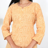 Sandalwood cotton short kurti