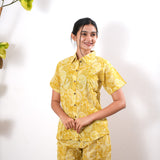 Mustard pure cotton night suit
