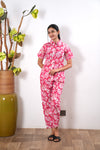 Strawberry pure cotton night suit