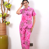 Pink pure cotton night suit