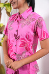 Pink pure cotton night suit