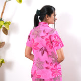 Pink pure cotton night suit