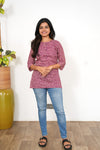 Plum cotton short kurti