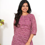 Plum cotton short kurti