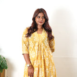 Turmeric V neck  cotton co-ords set