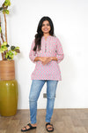 Zig zag pintex cotton short kurti