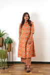 Orange butta cotton co-ords set