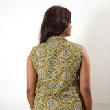 Mustard shirt cotton co-ords set(attached sleeves)