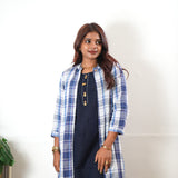 Blue checked linen co-ords set