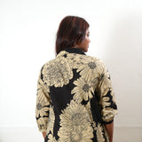 Black and beige cotton shirt co-ords set