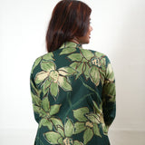 Green floral overcoat cotton co-ords set