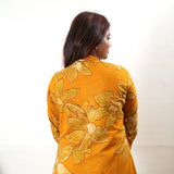 Mustard floral overcoat cotton co-ords set