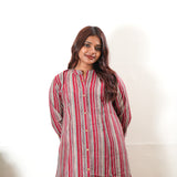 Red muslin kurta
