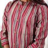 Red muslin kurta