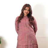 Mauve muslin kurta