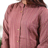 Mauve muslin kurta