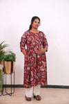 Maroon pintex maternity nursing wear