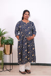 Black floral maternity nursing wear
