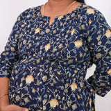 Black floral maternity nursing wear